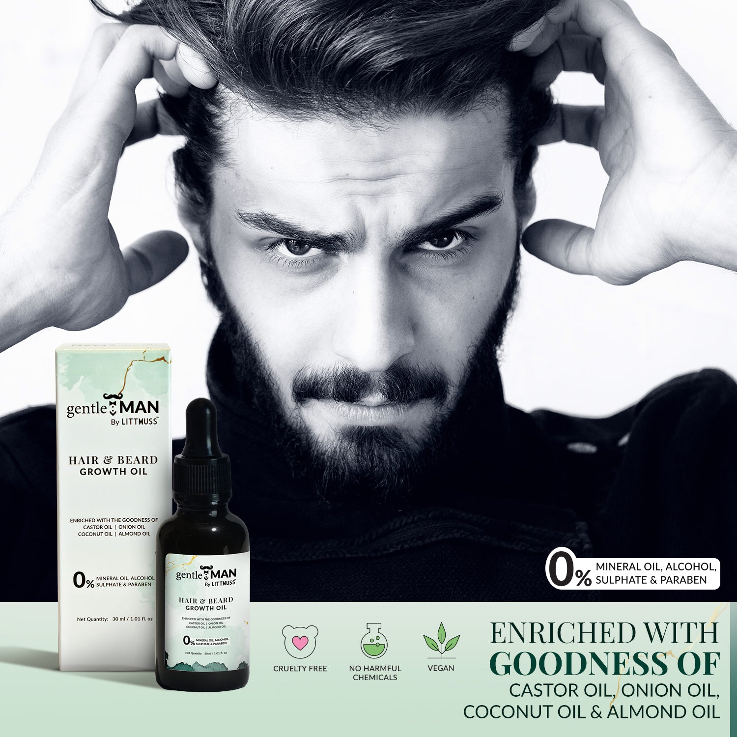 gentleMAN by LITTMUSS Hair & Beard Growth Oil