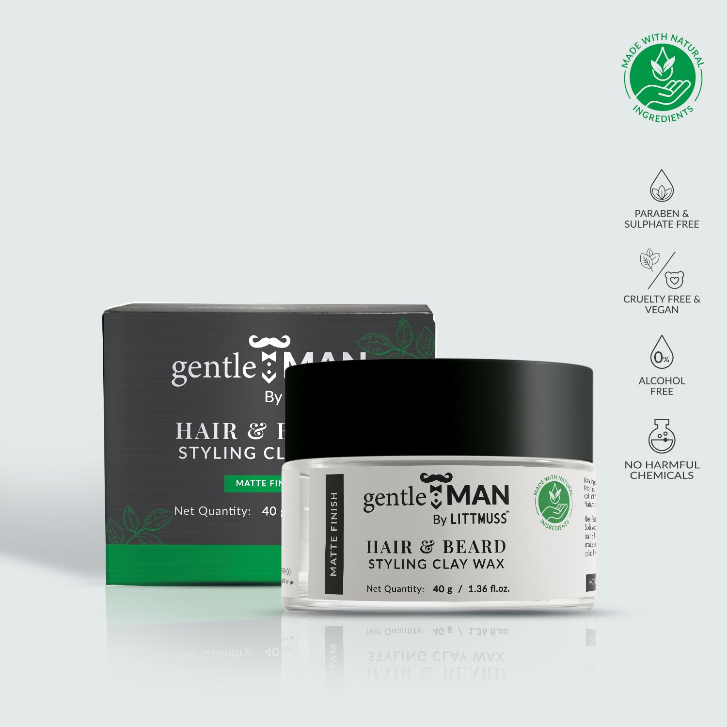 gentleMAN by LITTMUSS Hair & Beard Styling Clay Wax