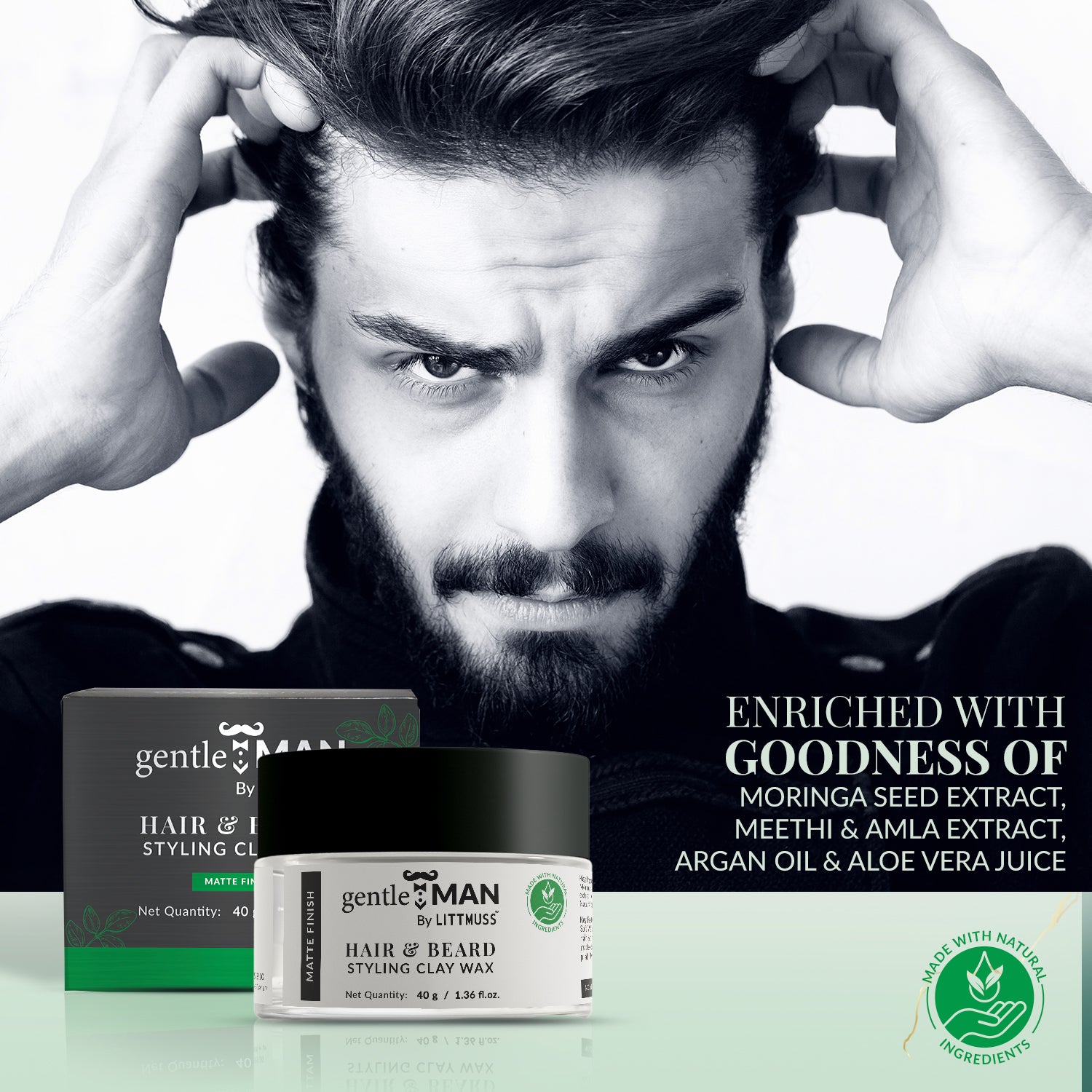 gentleMAN by LITTMUSS Hair & Beard Styling Clay Wax