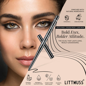 Littmuss Simply Sharp Eyes Kohl Kajal Pencil -Deep Black