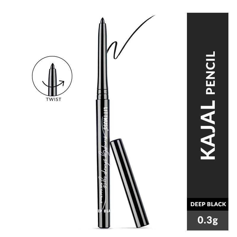 Littmuss Simply Sharp Eyes Kohl Kajal Pencil -Deep Black